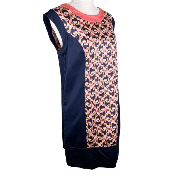 The Webster Miami Target Shift Dress 14 Sleeveless Lightweight Navy Coral - Picture 14 of 14